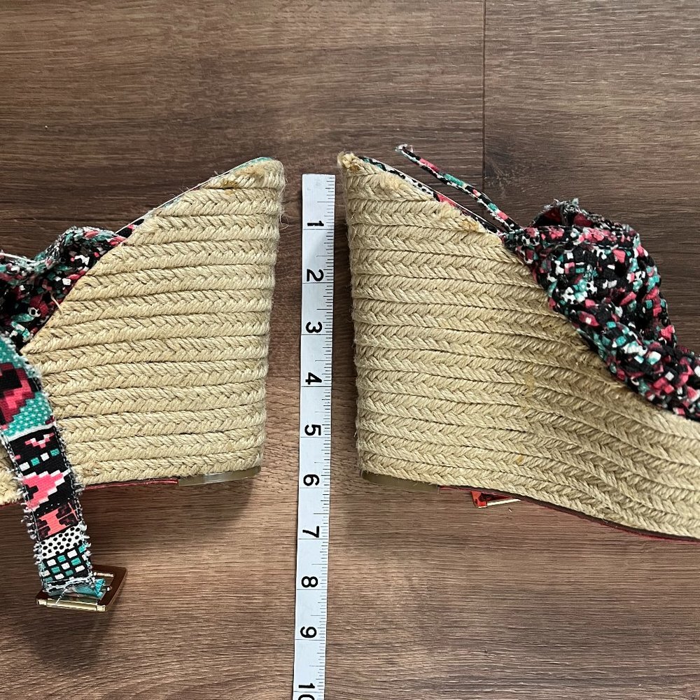 Betsey Johnson Beckeyy Braided Platform Jute Sandals Sz 8.5 - Picture 3 of 15
